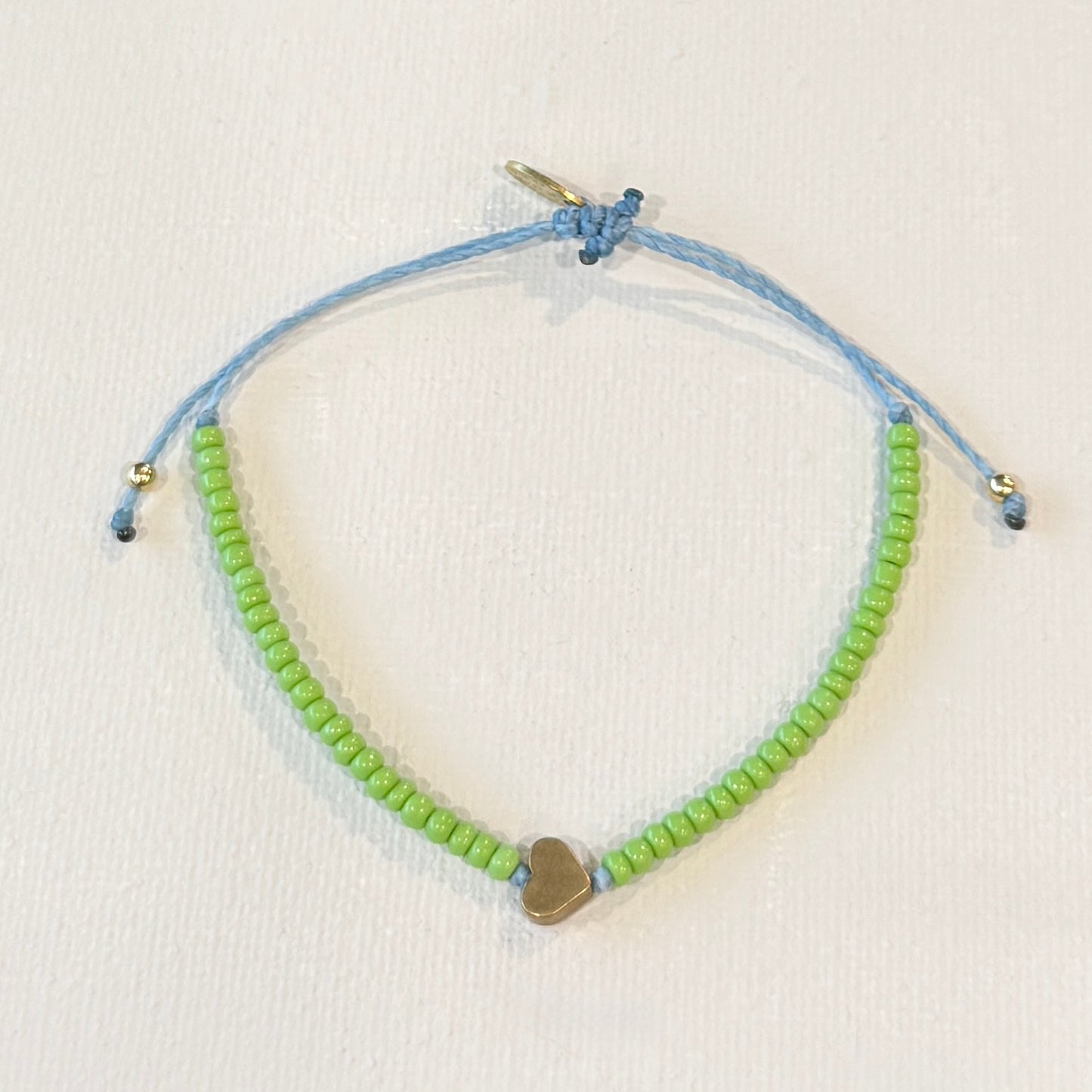 green sweet heart bracelet