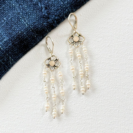dancing pearl earrings