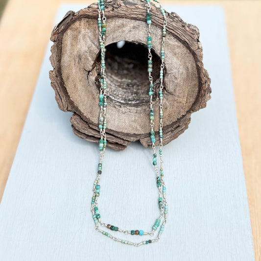urban turquoise duo necklace