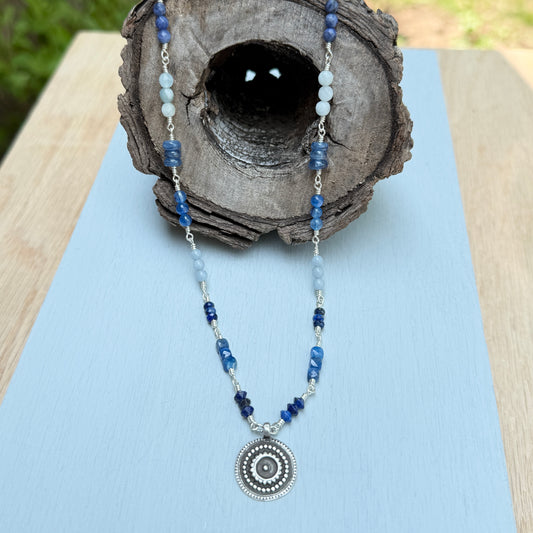 i'm a blue girl talisman necklace
