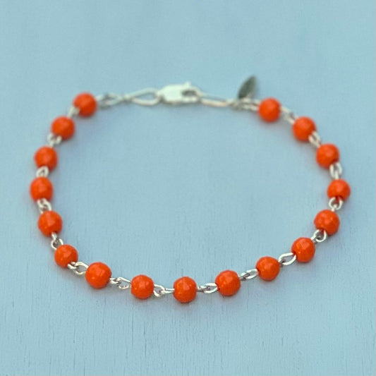 bubble gum orange bracelet