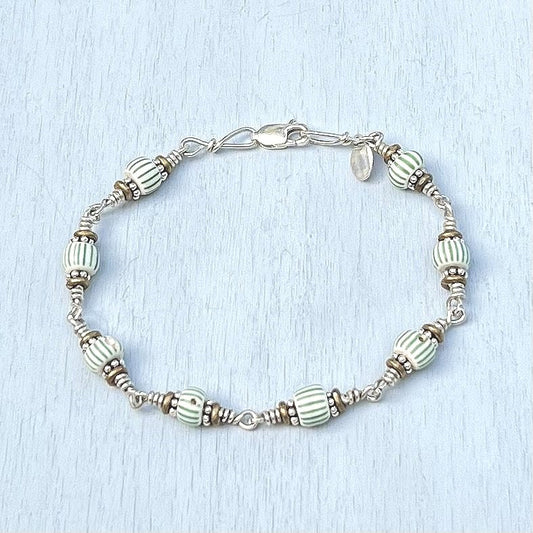 green stripes bracelet