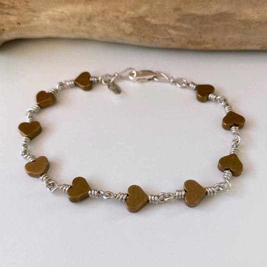 brass hearts